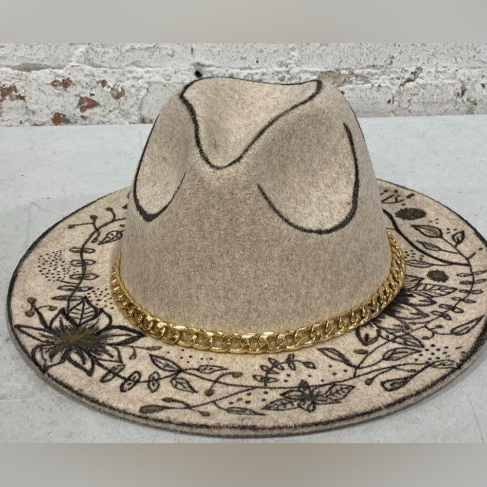 One of a kind Custom Hand Burned Hat| fedora | Western Hand Burned Hat